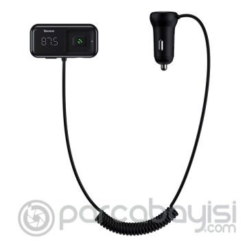Baseus T typed S-16 FM Transmitter Bluetooth Dual Usb Araç şarj Aleti