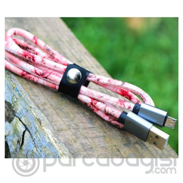 Rxix iPhone Lightning Desenli Usb Şarj Kablosu 1metre