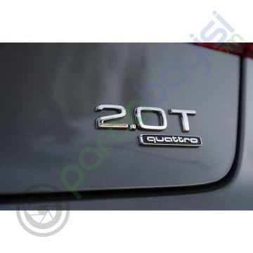 Quattro Siyah Metal 3D Amblem Logo Orjinal Style