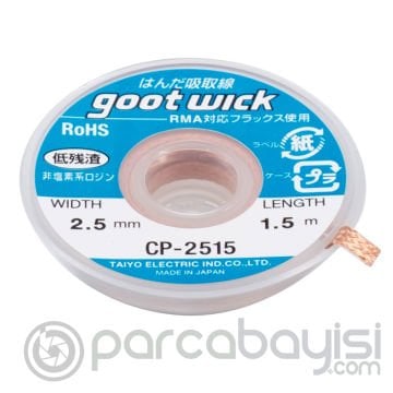 Goot Wick Cp-2515 Lehim Sökme Teli 2.5mm,1,5metre