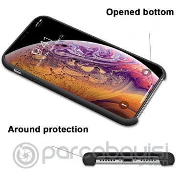 iPhone X- XS 5.8 Lansman Kılıf İçi Kadife Soft Silikon Kılıf
