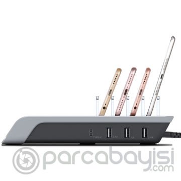 ALLY Multiport 10W Wireless Kablosuz Şarj Cihazı Organizer Stand