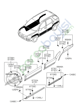Kia Sportage Ön Çamurluk Bakaliti Sağ Orjinal | 877121F000