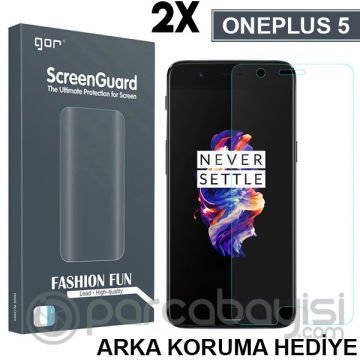 Gor Oneplus 5 3d Kavisli Full Kaplama Darbe Emici Ekran Koruyucu 2 Adet Set