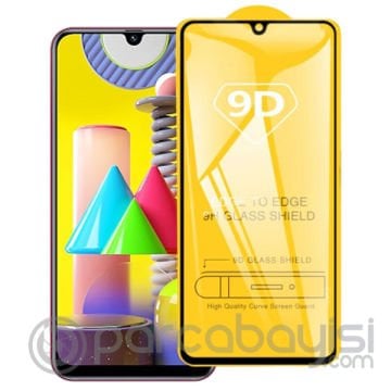 ALLY Galaxy M31 9D Full Glue Tempered Cam Ekran Koruyucu