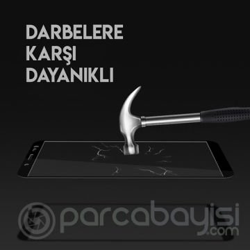 SM Galaxy J6 2018,A6 2018 İçin 3d Full Kırılmaz Cam Ekran Koruyucu