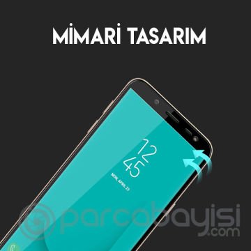 SM Galaxy J6 2018,A6 2018 İçin 3d Full Kırılmaz Cam Ekran Koruyucu