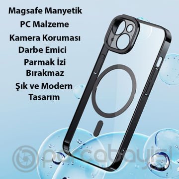Baseus Glitter iPhone 14 Plus 6.7 Magsafe Silikon Kılıf + Tempered Ekran Koruyucu Set