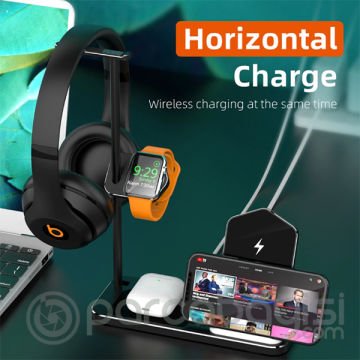 Ally 4in1 Wireless Kablosuz İPhone+AirPods Şarj +İWatch kulaklık Standı