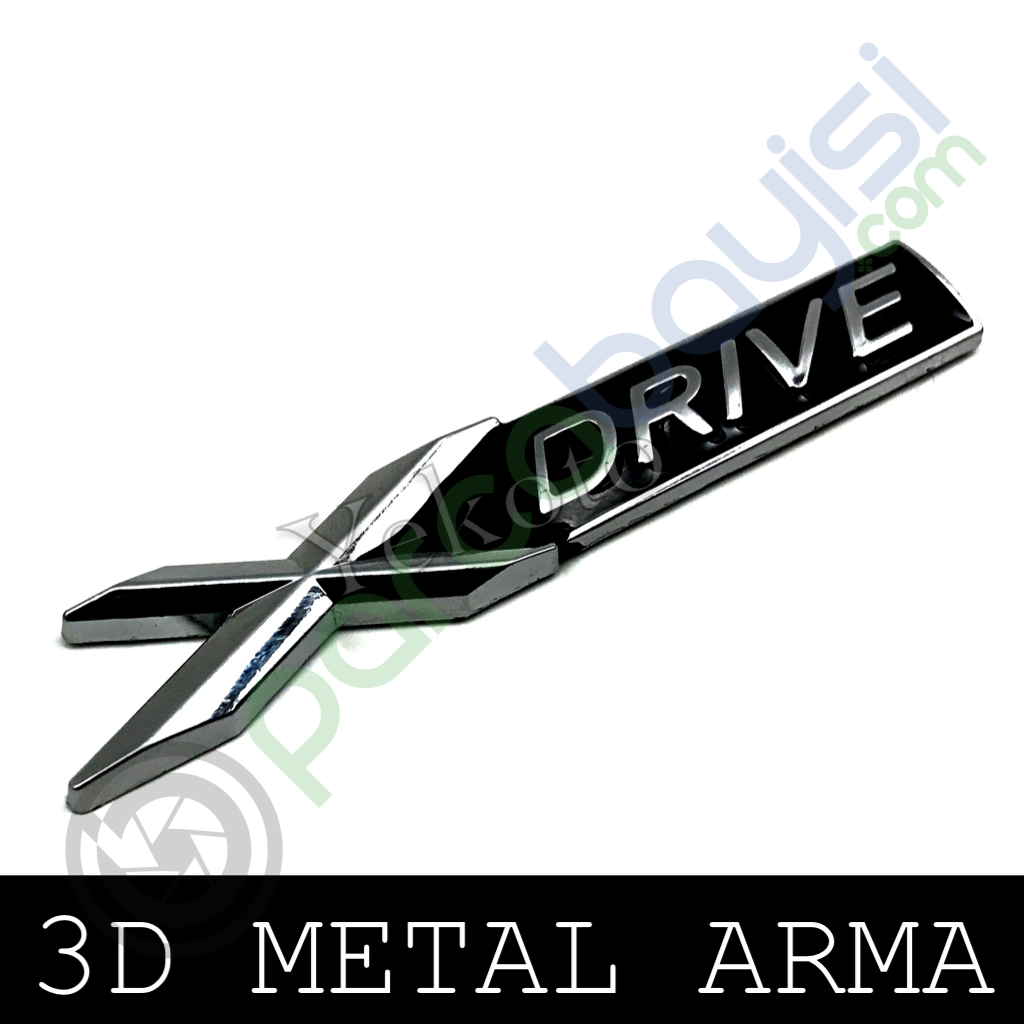 Xdrive Metal 3D Amblem Logo Orjinal Style