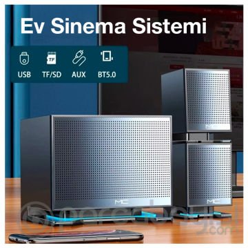 ALLY MC 511 2+1 Bluetoothlu Bilgisayar Hoparlörü ve Ev Sinema Ses Sistemi