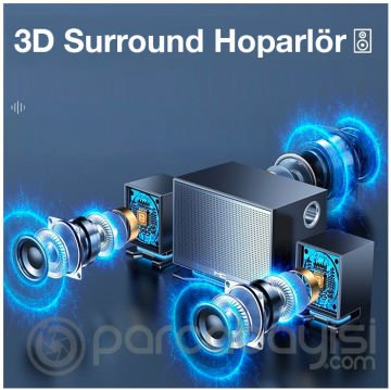 ALLY MC 511 2+1 Bluetoothlu Bilgisayar Hoparlörü ve Ev Sinema Ses Sistemi