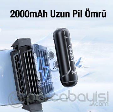 MEMO DL10 Dijital Gösterge 2000mAh Powerbankli Telefon Soğutucu Fan Radyatör