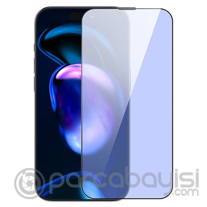 Baseus İPhone 14 Pro 6.1 0.3mm Anti Blue-ray Tempered Full Cam Ekran Koruyucu 2 Adet Set