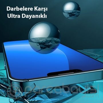 Baseus İPhone 14 Pro 6.1 0.3mm Anti Blue-ray Tempered Full Cam Ekran Koruyucu 2 Adet Set