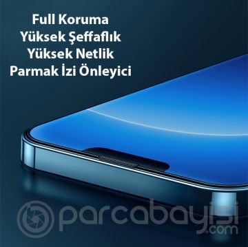 Baseus İPhone 14 Pro 6.1 0.3mm Anti Blue-ray Tempered Full Cam Ekran Koruyucu 2 Adet Set