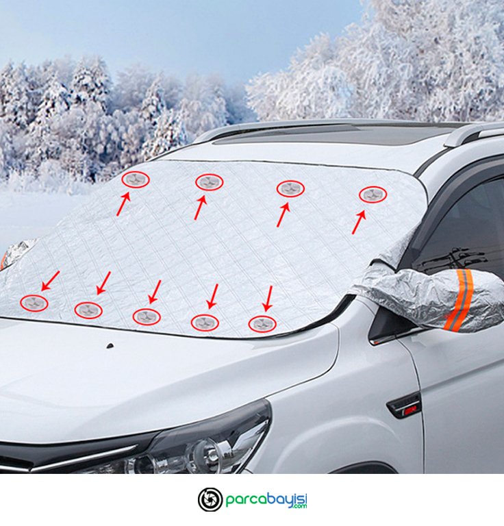 Ralf Araç Oto Cam Brandası Kar Buz Güneş Önleyici Koruyucu Branda-Anti-Don Antifriz Branda