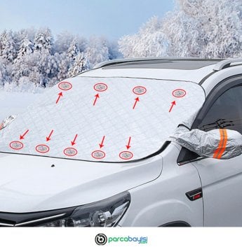 Ralf Araç Oto Cam Brandası Kar Buz Güneş Önleyici Koruyucu Branda-Anti-Don Antifriz Branda