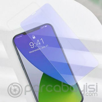 Baseus İPhone 12-12 PRO 6.1 0.3mm Antiblue Light Tempered Cam Ekran Koruyucu 2Adet