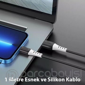 HOCO X82 iPhone Lightning to USB 2.4A Silikon Data ve Şarj Kablosu