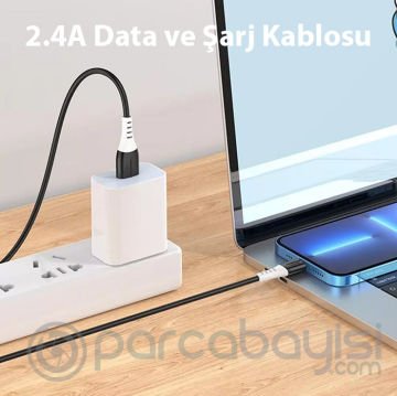 HOCO X82 iPhone Lightning to USB 2.4A Silikon Data ve Şarj Kablosu