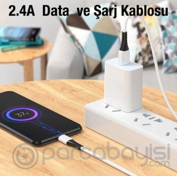 HOCO X82 iPhone Lightning to USB 2.4A Silikon Data ve Şarj Kablosu