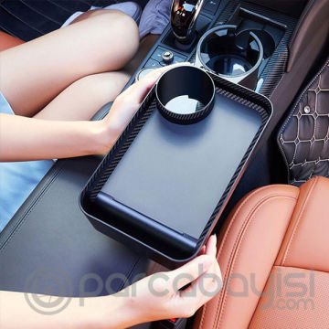 ALLY SP-2066S Araç İçi Bardak Tutucu Ve 360 Dönebilen Araç Tepsisi