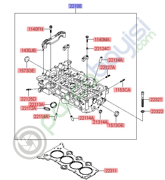 Silindir Kapağı 405W42Bs00 Kia Cerato Ceed Orjinal | 221002B702A