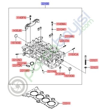 Silindir Kapağı 405W42Bs00 Kia Cerato Ceed Orjinal | 221002B702A