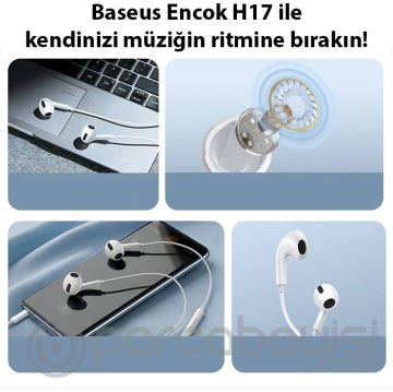 Baseus Encok H17 3.5mm Universal Kablolu Kulak İçi Kulaklık