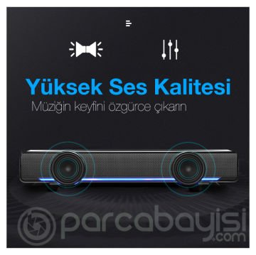 ALLY MC196 Kablolu ve Bluetoothlu Soundbar Masaüstü Bilgisayar Hoparlörü
