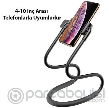 Baseus New Neck Lazy Bracket Boyun Askılı Portatif Akrobat Stand Telefon Tutucu Boyunluk