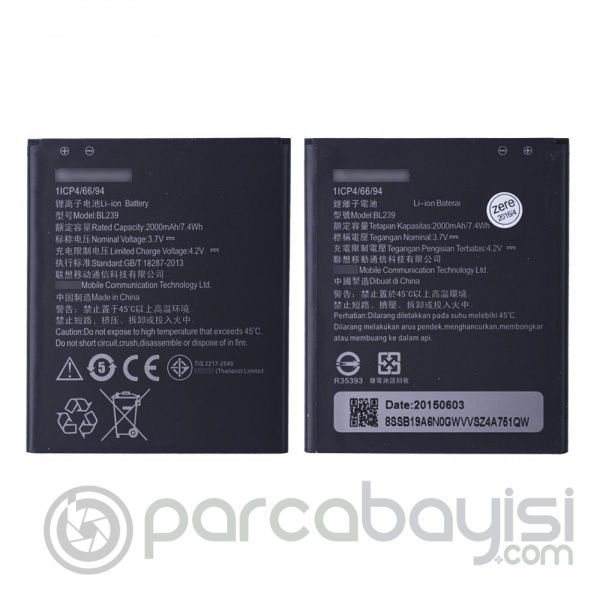 Lenovo Bl239 A399 2000mah Mah Pil Batarya
