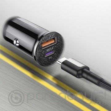 KUULAA 42W USB + Type-C Çift Çıkışlı Mini Hızlı Araç Şarj Cihazı