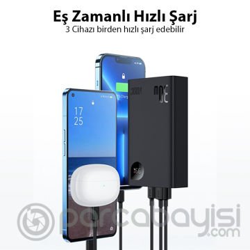 Baseus Adaman2 Digital Display 20000mAh 30W  Powerbank Taşınabilir Şarj Cihazı VOOC Edition