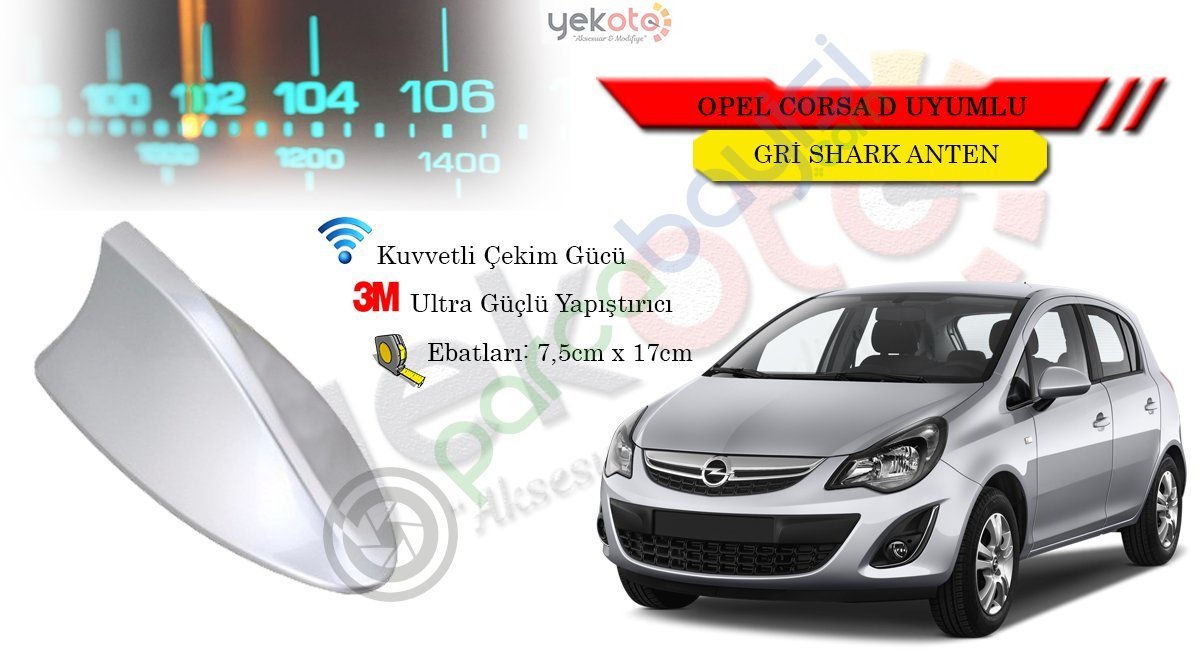 Opel Astra D Uyumlu Gri Shark Anten Köpek Balığı Anten