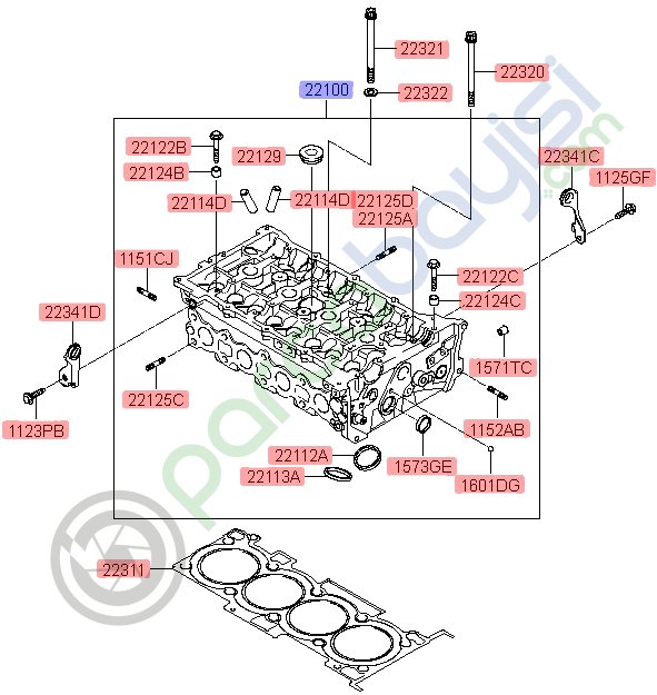 Silindir Kapağı Kia Optıma Sportage Orjinal | 221002G051