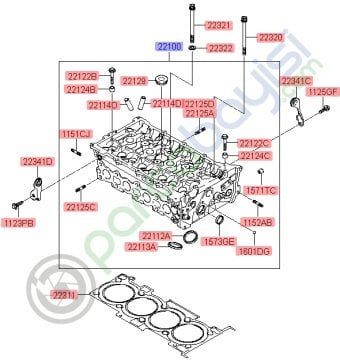 Silindir Kapağı Kia Optıma Sportage Orjinal | 221002G051