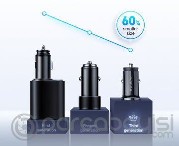 KUULAA 48W Hızlı Şarj QC 3.0 Car Charger Mini Dual USB Araç Şarj
