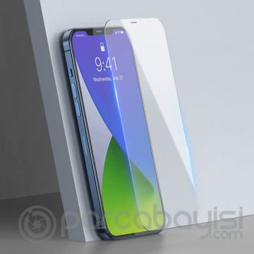 Baseus İPhone 12-12 Pro 6.1  0.3mm Ful Tempered Cam Ekran Koruyucu 2 Adet Set