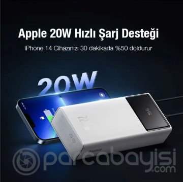 Baseus Star-Lord Digital Display 30000mAh 22.5W Hızlı Şarj Powerbank Taşınabilir Hızlı Şarj Cihazı