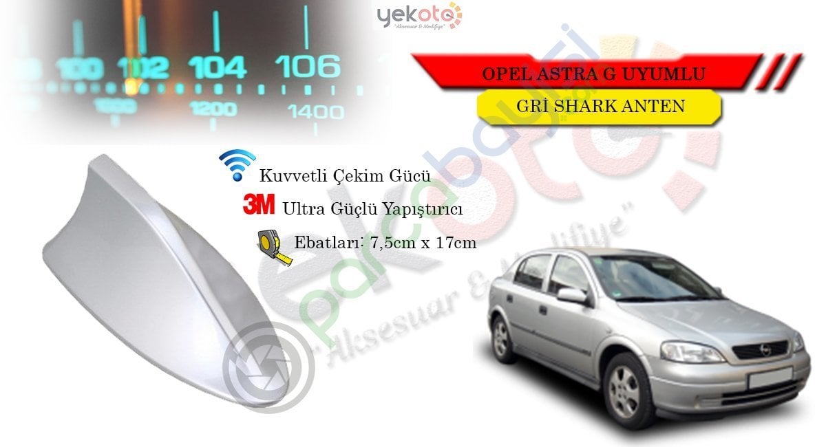 Opel Astra G Uyumlu Gri Shark Anten Köpek Balığı Anten