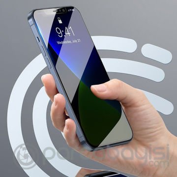 Baseus İPhone 12 mini 0,3mm Anti Spy Tempered Cam Ekran Koruyucu 2 Adet Set