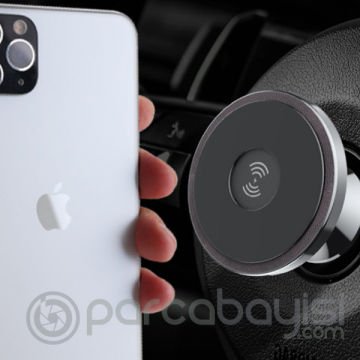 ALLY F608 Wireless Şarj 360 Derece Donerli Araç Telefon Tutucu