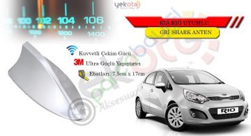 Kia Rio Uyumlu Gri Shark Anten Köpek Balığı Anten