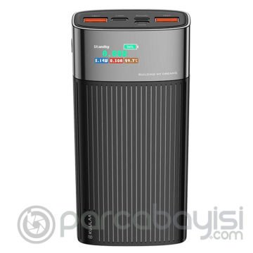 KUULAA 20000mAh 22.5W Hızlı Şarj Power Bank Type-C PD Renkli ekran