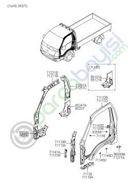 Bongo Kapı Direk Alt İç Sacı Sol Orjinal | 652384E000