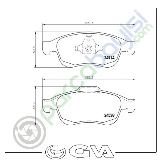 Renault Megane Iıı Ön Balata Seti 2009 Sonrası 410607115R-410600379R