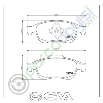 Renault Megane Iıı Ön Balata Seti 2009 Sonrası 410607115R-410600379R