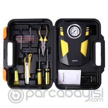 12V Taşınabilir Hava Pompası Kompresör Araç Lastik Şişirme ve Tamir Seti